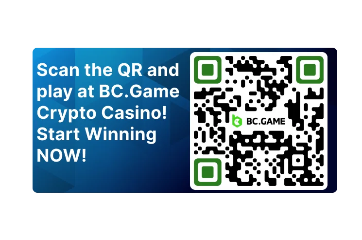 QR-code for playing BC GAme crypto casino