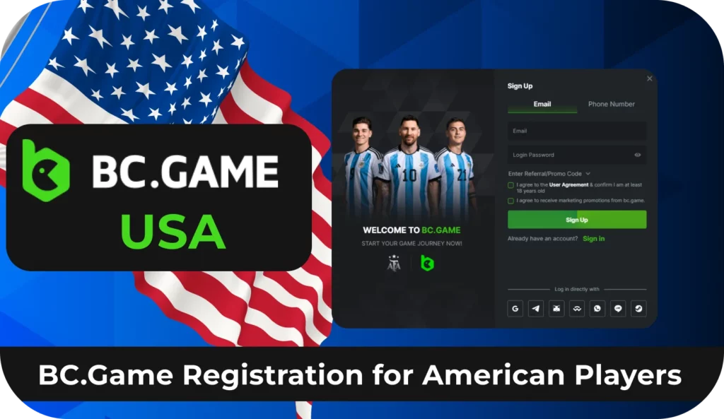BC.Game USA registration process